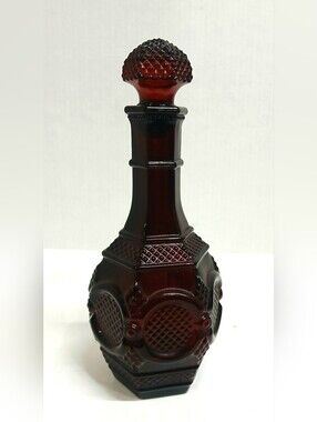 Vintage Avon Cape Cod Collection Carafe Decanter in Ruby Red